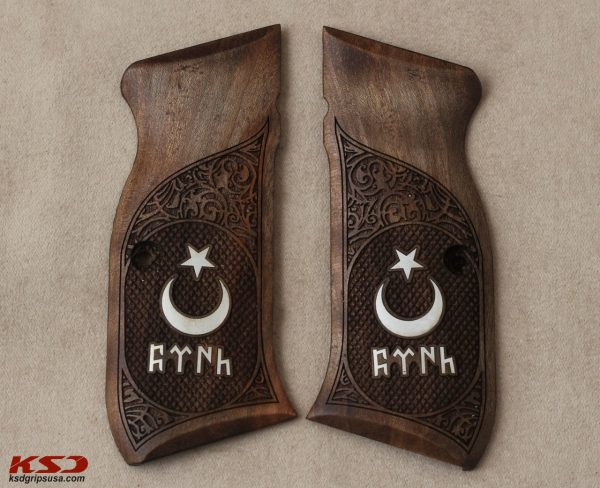 Sarsılmaz Kılınç 2000 Light, P8L Compatible Walnut Grips Framed Gun Grips USA-1366