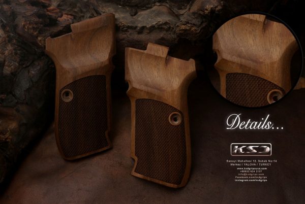 CZ 83 – 82 Compatible Walnut Grips Diamond Gun Grips USA-1251