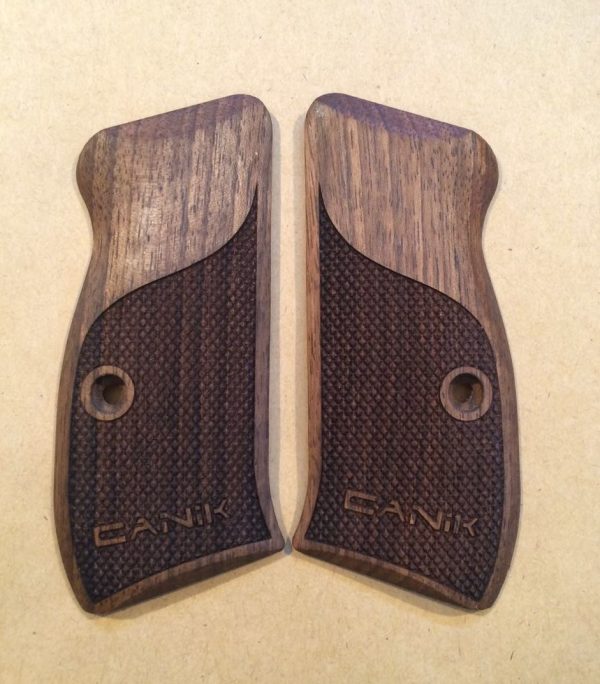 Canik Compact 55 Compatible Walnut Grips Diamond Gun Grips USA-1379