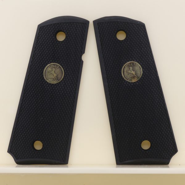 Colt 1911 Compact Officer &Defender &Agent Walnut(Black Painted) Grip Gun Grips USA-1558