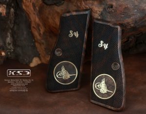 Browning MK3 Compatible Root Walnut Customizable Grips Diamond Gun Grips USA-631