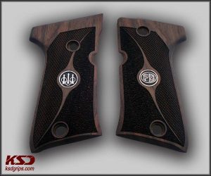 Beretta 92 Compact Compatible Walnut Grips Double-Checkering Gun Grips USA-381