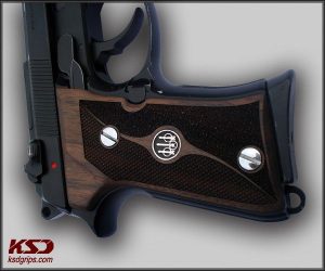 Beretta 92 Compact Compatible Walnut Grips Double-Checkering Gun Grips USA-381