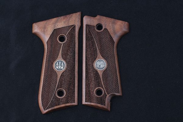 Beretta 92S Compatible Walnut Grips Double-Checkering Gun Grips USA-399