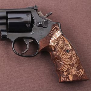 CZ 75 Full Size Compatible Walnut Grips Dragon Skin Gun Grips USA-1408