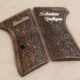 Kırıkkale Kırıkkale Compatible Walnut Customizable Grips Floral Gun Grips USA-1051