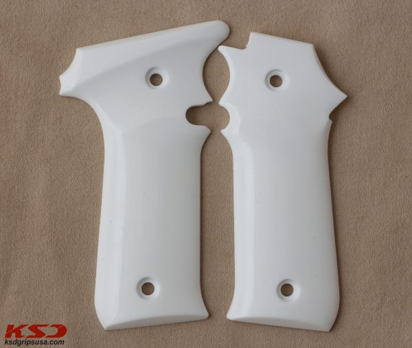 LLama 1911 Style Compatible White Acrylic Grips Gun Grips USA-1087