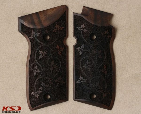 Astra A 75 Compatible Walnut Grips Other Designs Gun Grips USA-1121