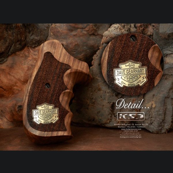 Smith Wesson K/L/X – Frame Round Butt Compatible Walnut Grips Gun Grips USA-1727