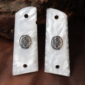 Colt 1911 FIT Model Compatible White Acrylic Grips Gun Grips USA-1452