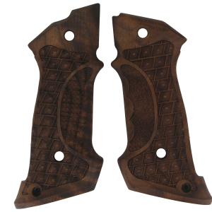 Beretta 92 Compact Compatible Walnut Grips Diamond Gun Grips USA-383