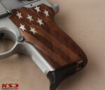 Smith Wesson 6906 Compatible Walnut Customizable Grips American Flag Gun Grips USA-160